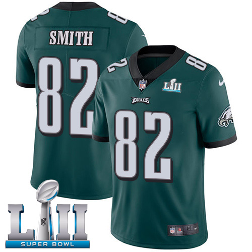 Nike Eagles #82 Torrey Smith Midnight Green Team Color Super Bowl LII Men's Stitched NFL Vapor Untouchable Limited Jersey